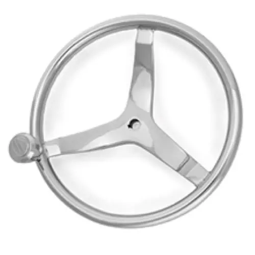 13-1/2" Stainless Steel Steering Wheel W/ Deluxe Knob   152107-1501 1