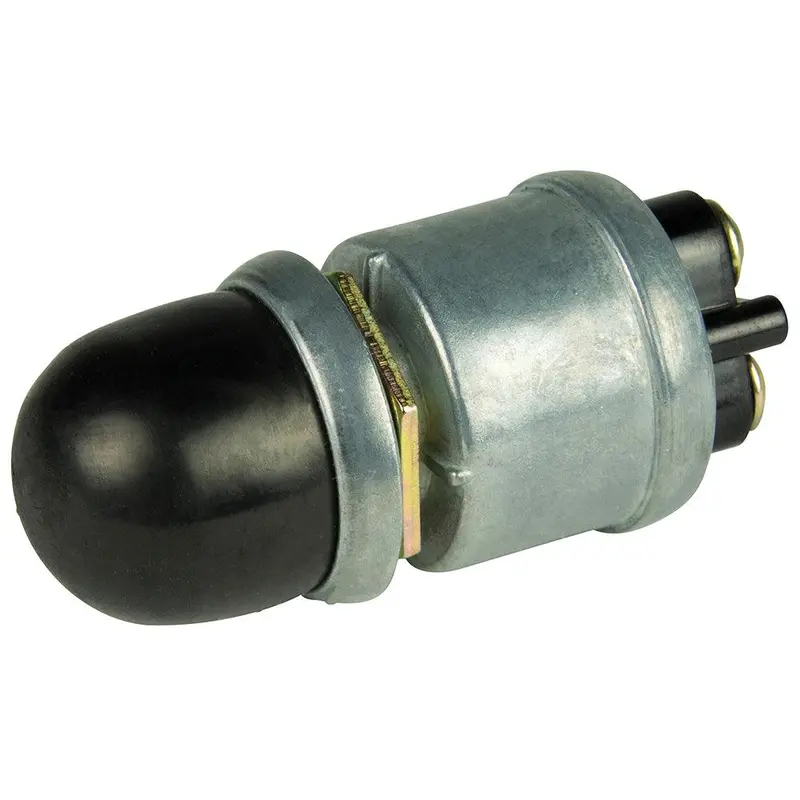 Bep 2-Position Spst Heavy-Duty Push Button Switch W/Cover - Off/(On) - 35 Amp [1001508] 1