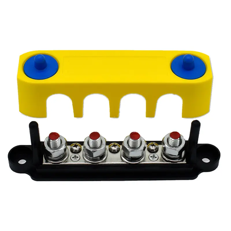 Bluewater Common Stud 4 Gang Positive Terminal Busbar W/Cover [313738-B-023] 1
