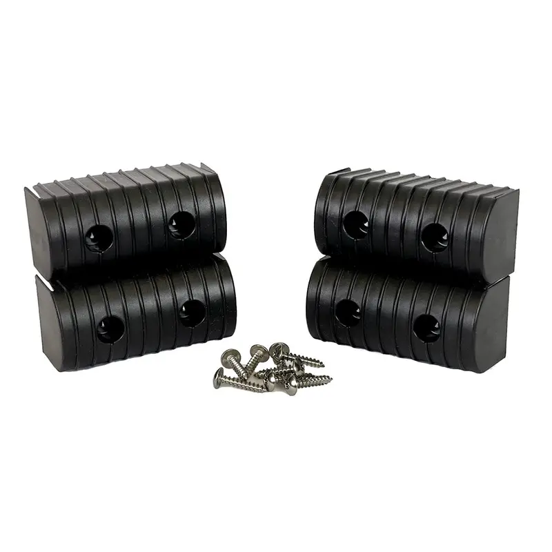 Caliber Bunkwrap End Cap 2X4" Black Accessory Kit W/Stainless Steel Hardware *4-Pack [23051-Bk] 1