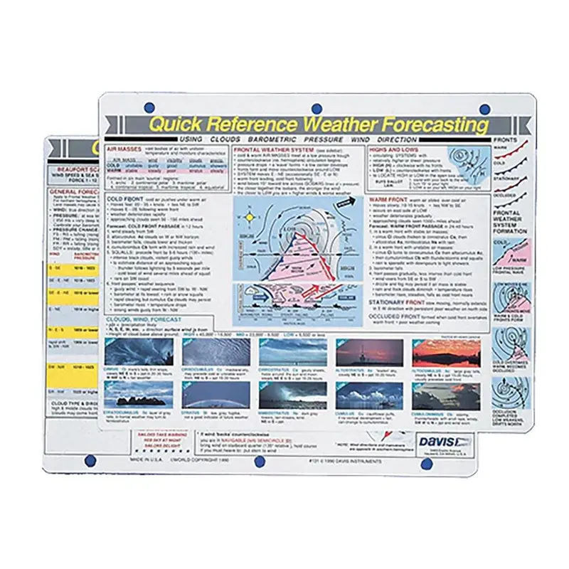Davis Quick Reference Weather Forecasting Card [131] 1