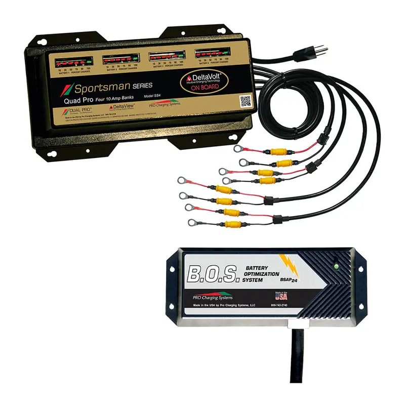 Dual Pro Ss4 4 Bank Battery Charger W/2 Bank B.O.S. [Ss4/Bos12v2] 1