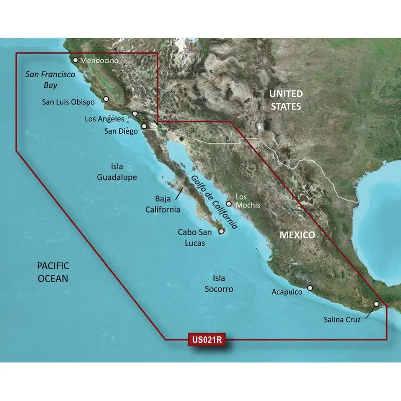 Garmin Bluechart G3 Hd - Hxus021r - California - Mexico - Microsd/Sd [010-C0722-20] 1