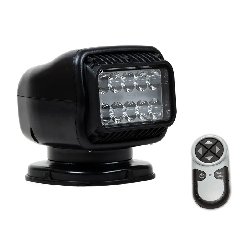 Golight Gt Series Led Hybrid Light Permanent Mount W/Hardwired Dash Mount Remote - 12V - Black [20218Gt] 1