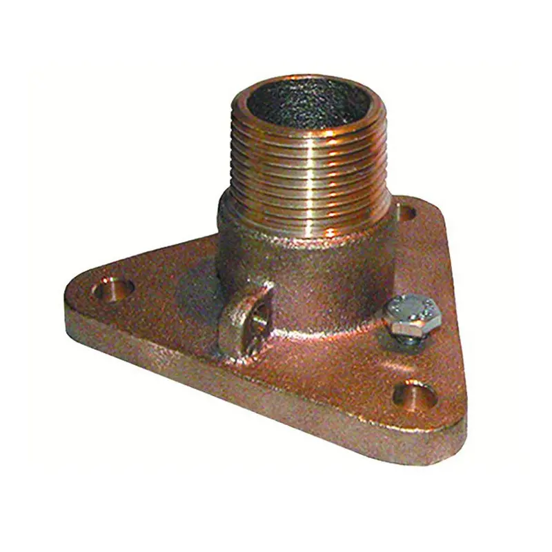 Groco 1-1/4" Bronze Nps To Npt Flange Adapter [Ibvf-1250] 1