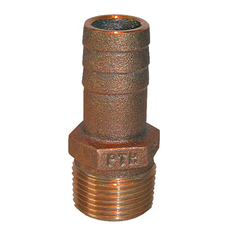 Groco 2" Npt X 2" Id Bronze Pipe To Hose Straight Fitting [Pth-2000] 1