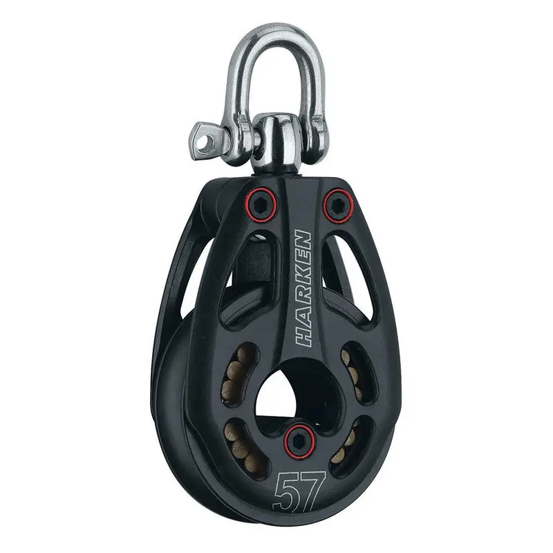 Harken 57Mm Aluminum Low Load Black Magic Block W/Swivel [3226] 1