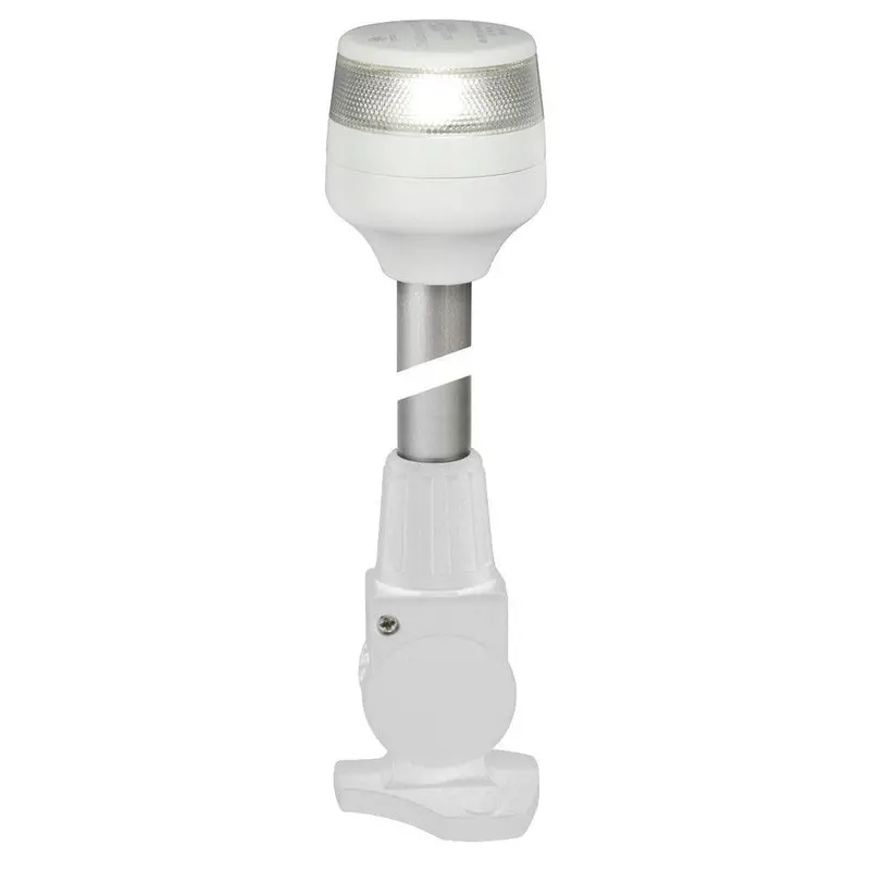 Hella Marine 2Nm All Round White Fold Down Pole Navigation Lamp - 8" - White Base [980960291] 1