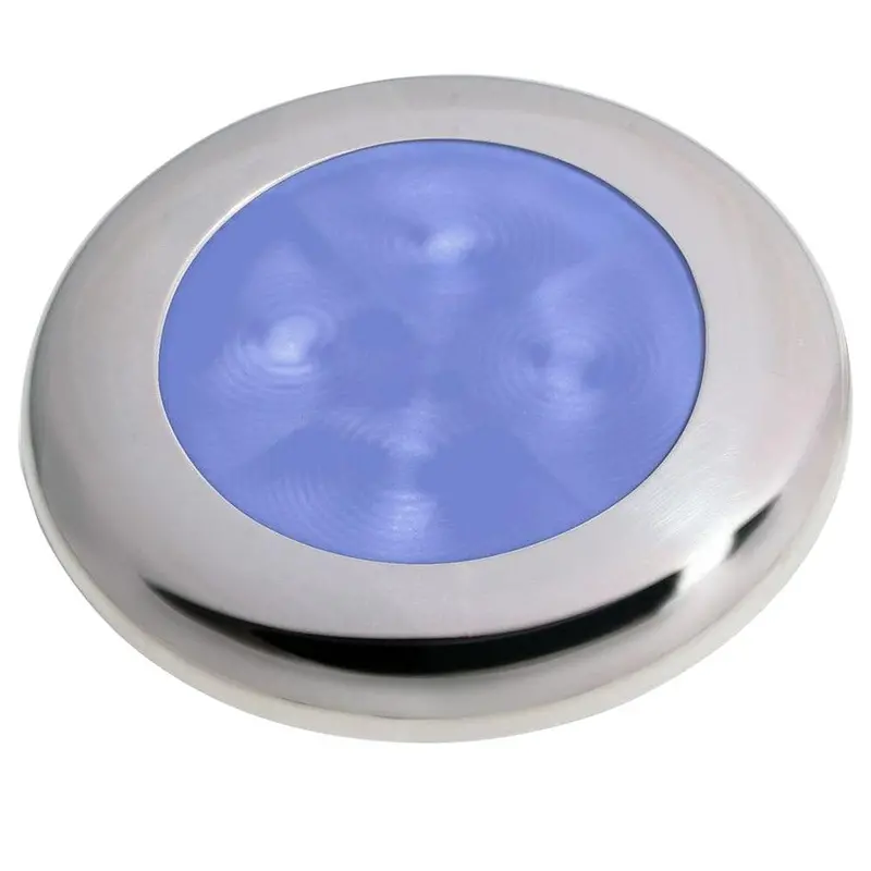 Hella Marine Polished Stainless Steel Rim Led Courtesy Lamp - Blue [980503221] 1