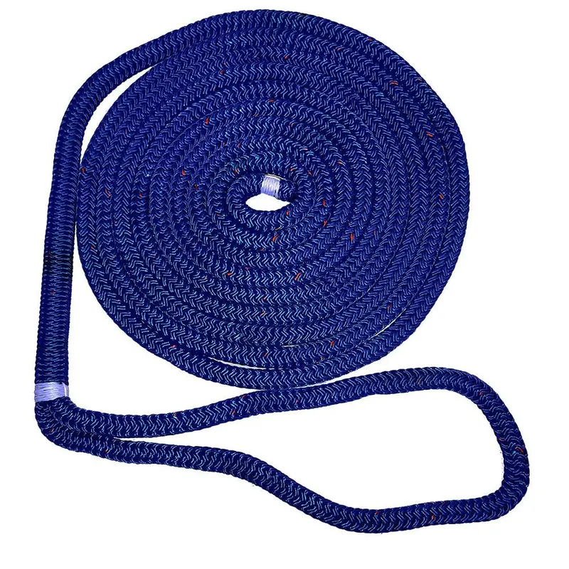 New England Ropes 3/8" Double Braid Dock Line - Blue W/Tracer - 25 [C5053-12-00025] 1