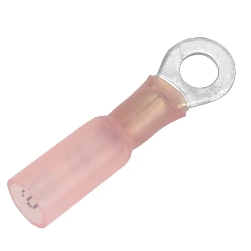 Pacer 22-18 Awg Heat Shrink Ring Terminal - #10 Stud Size - 100 Pack [Te18-10R-100] 1