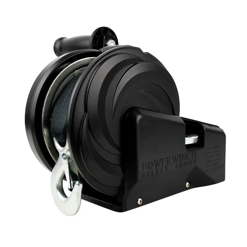Powerwinch Select Series Winch 2,000Lb, 2 Speed, 6" Crank Arm - Carbon Black [21400-W-2000-6-B-R] 1