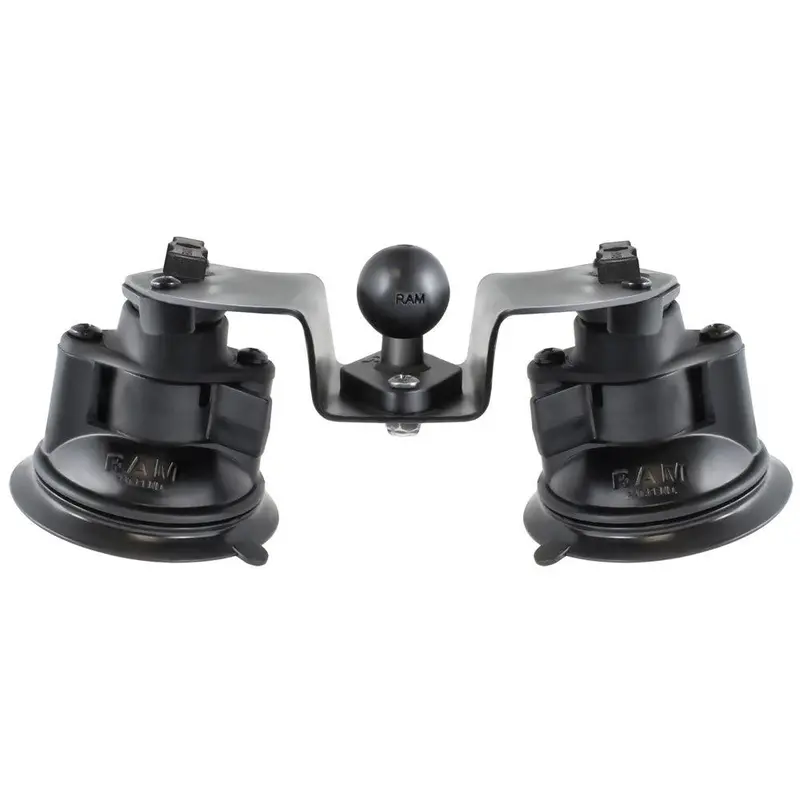 Ram Mount Dual Articulating Suction Cup Base W/1" Ball Base [Ram-B-189B-Piv1u] 1