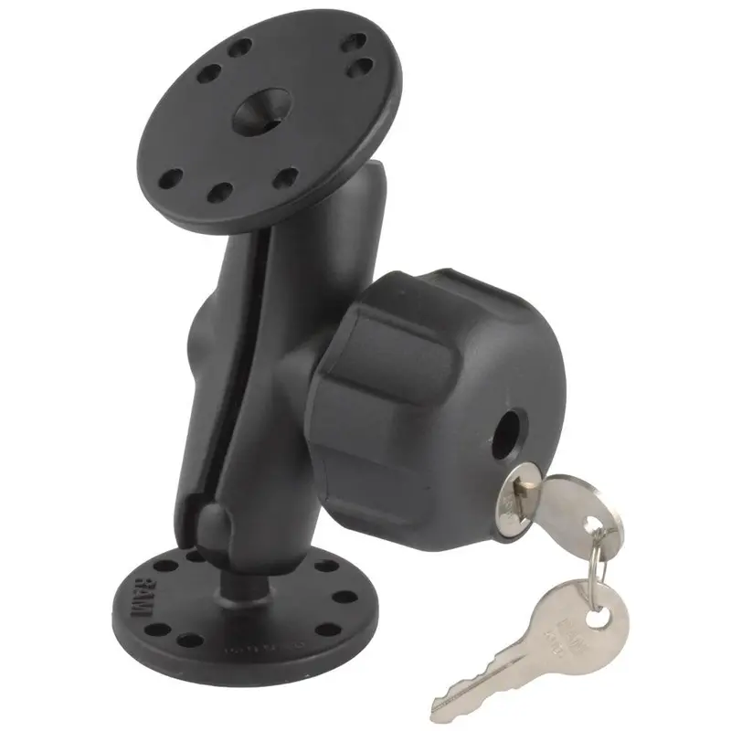 Ram Mount Locking Double Socket Arm W/2/2.5" Bases [Ram-B-101Lu] 1