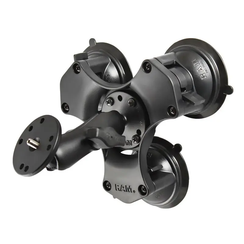 Ram Mount Twist-Lock Triple Suction Mount W/1/4"-20 Stud [Rap-B-365-224-202Au] 1