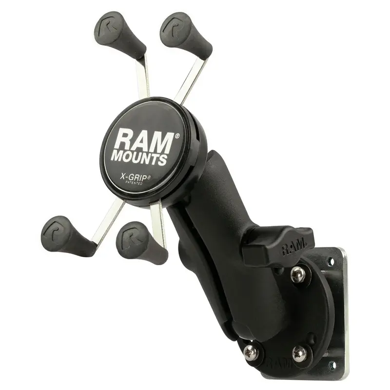 Ram Mount X-Grip Phone Mount W/Drill-Down Base  Backer Plate [Ram-B-138-Un7-225B2u] 1