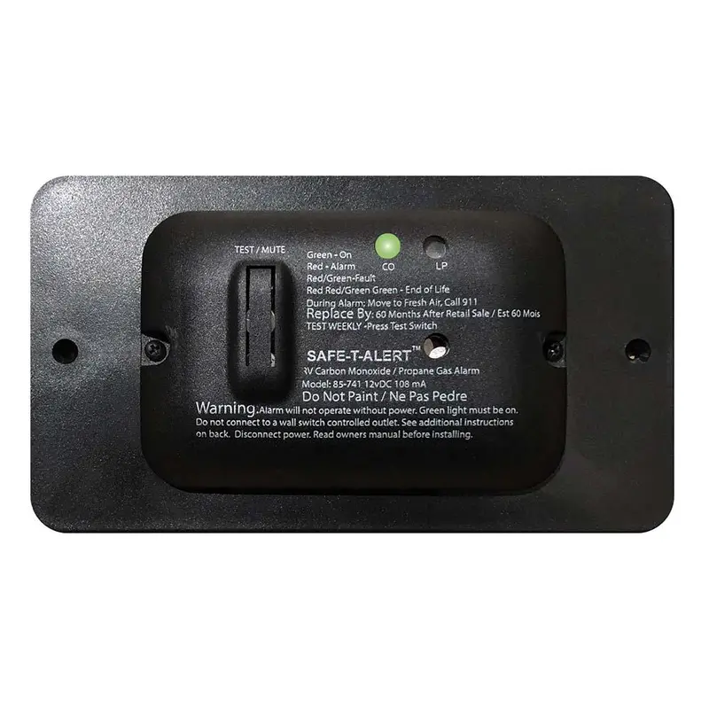 Safe-T-Alert 85 Series Carbon Monoxide Propane Gas Alarm - 12V - Black [85-741-Bl] 1