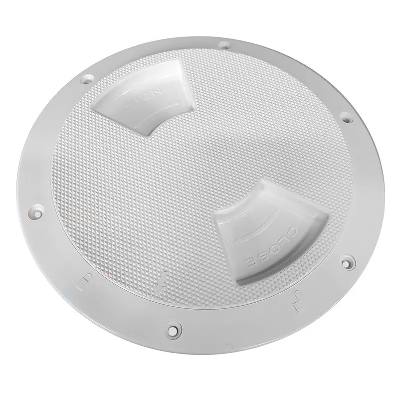 Sea-Dog Textured Quarter Turn Deck Plate - White - 5" [336152-1] 1