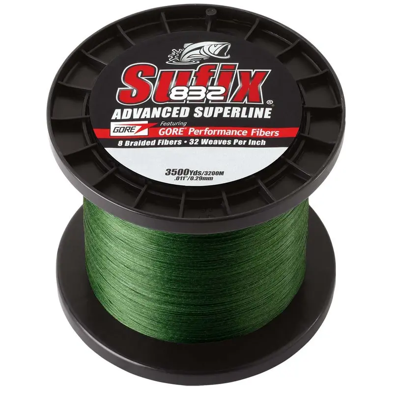 Sufix 832 Advanced Superline Braid - 30Lb - Low-Vis Green - 3500 Yds [660-430G] 1