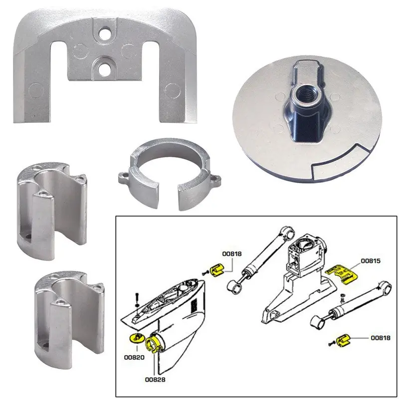 Tecnoseal Anode Kit W/Hardware - Mercury Bravo 1 - Magnesium [20803Mg] 1