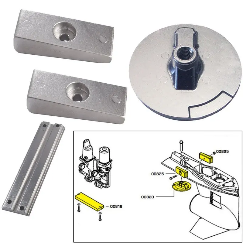 Tecnoseal Anode Kit W/Hardware - Mercury Verado 4 - Aluminum [20814Al] 1
