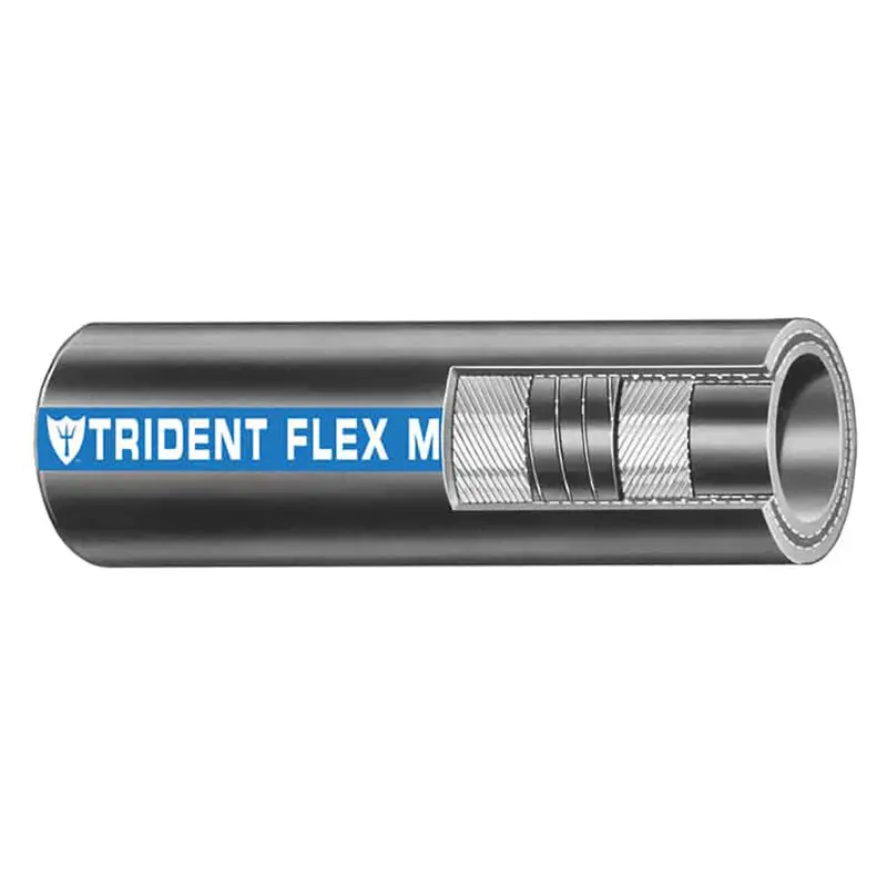 Trident Marine 3/4" X 50 Coil Flex Marine Wet Exhaust  Water Hose - Black [100-0346] 1