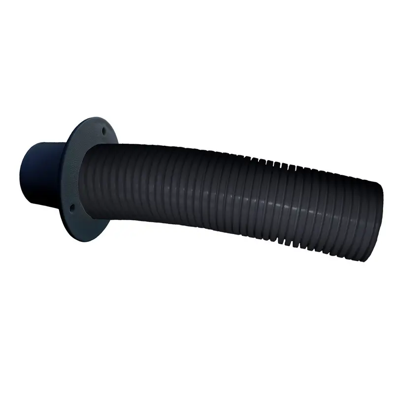 Trident Marine 4 Black Stern Flex Hose W/Transom Flange [Tfk-4] 1