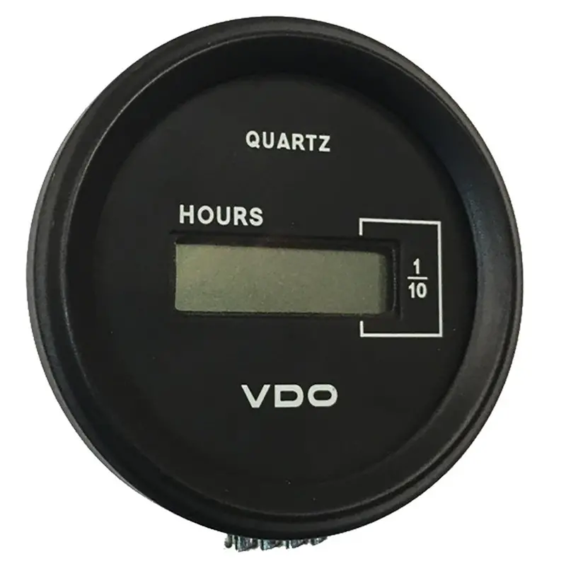 Vdo Cockpit Marine 52Mm (2-1/16") Lcd Hourmeter - Black Dial/Chrome Bezel  [331-546] 1