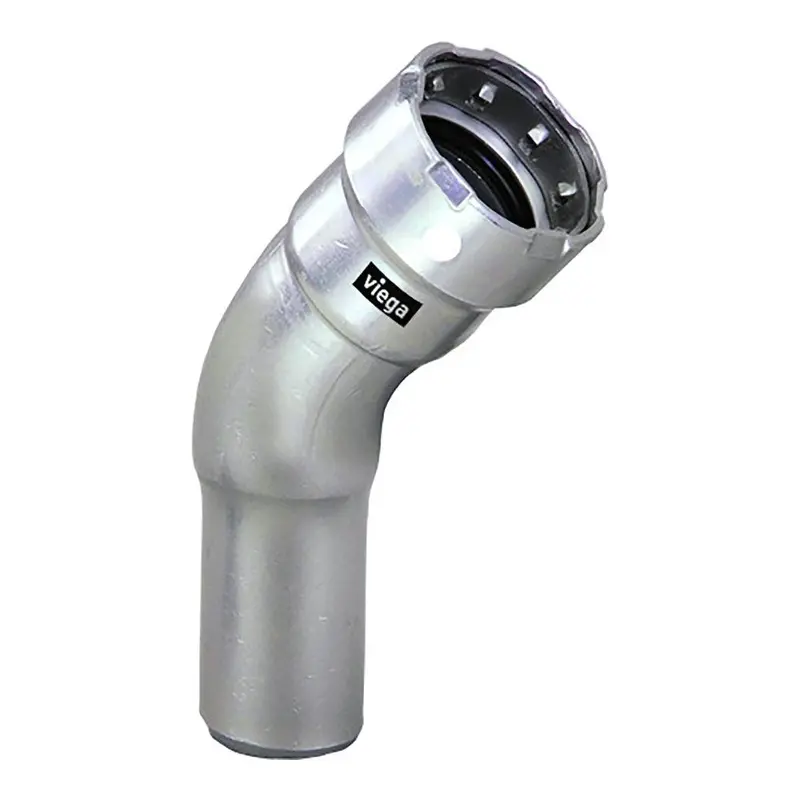Viega Megapress 3/4" 45 Stainless Steel 304 Elbow Street - Press Connection - Smart Connect Technology [95085] 1
