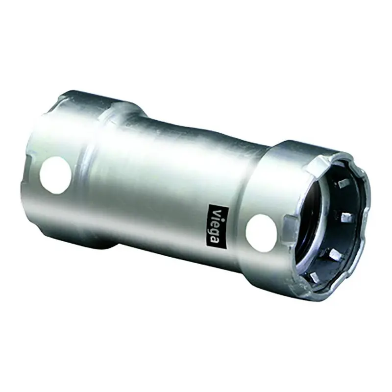 Viega Megapress 3/4" Stainless Steel 304 Coupling W/O Stop - Double Press Connection - Smart Connect Technology [95315] 1