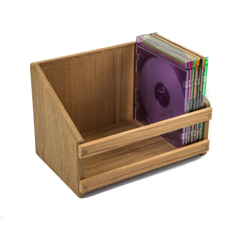 Whitecap Teak Cd / Dvd Stow Away Utility Storage Rack Part 62520 1