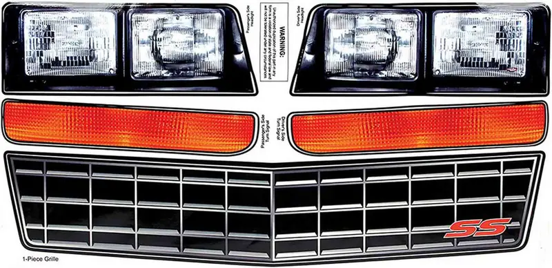 Allstar Performance 23014 Stainless Steel Nose Decal Kit – Fits 1983–1988 Stock Grilles 1