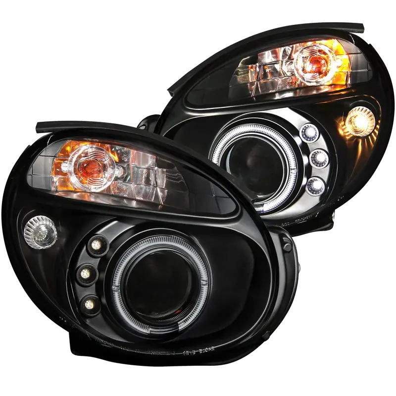 Anzo Usa 121436 Projector Headlight Pair – Halo Accent, Clear Lens, Black Housing 1