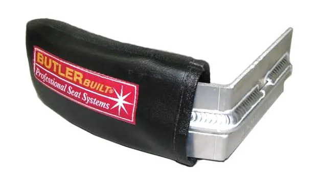 Butlerbuilt 2264-4001 Left-Hand Head Support – 4-Inch Black Racing Headrest With Reinforced Rod 1
