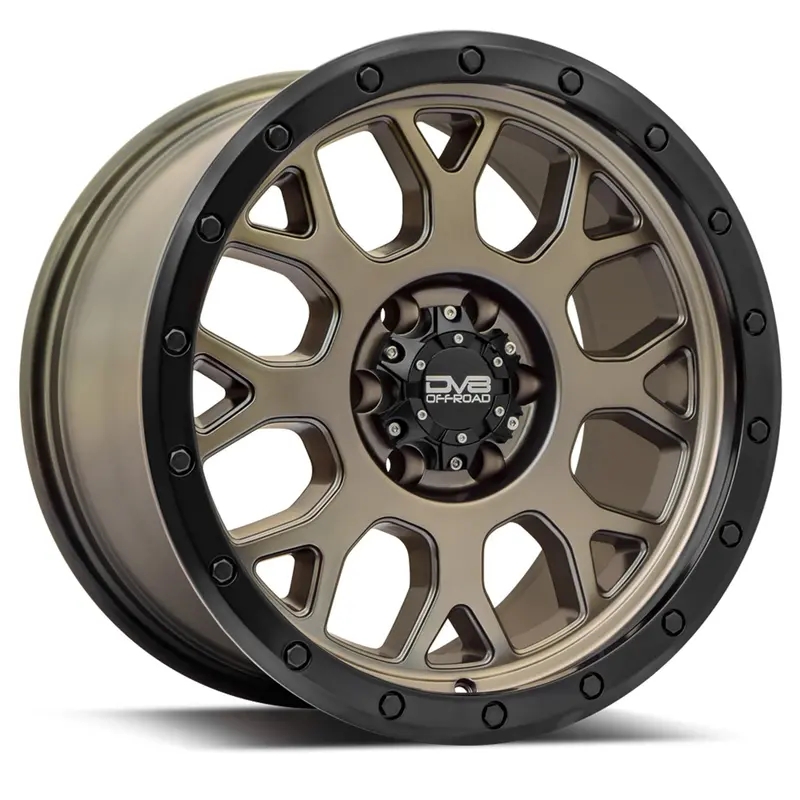 Dv8 Offroad 887A-7906920 Simulated Beadlock Wheel – 17X9 Matte Gold, 6X120, +20Mm Offset 1