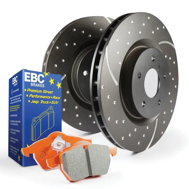 Ebc S8Kf1087 Brake Kit – Orangestuff Pads With Gd Series Rotors For Street & Track Use 1
