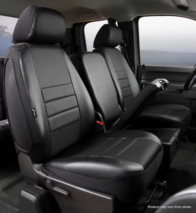 Fia Sl68-30 Leatherlite Custom Seat Covers – Black/Black Two-Tone Design 1