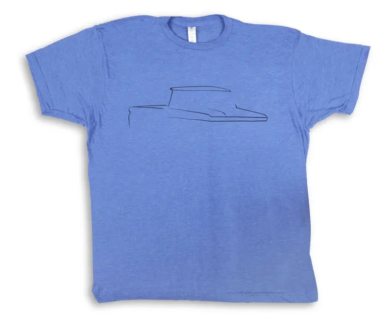 Holley 10298-Smhol Classic Truck Tee – Blue, Small, Fits 1960–1966 C10 1