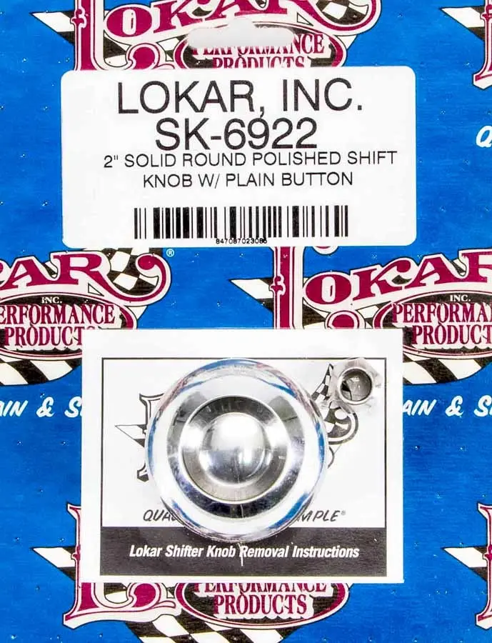 Lokar Sk-6922 Polished Solid Aluminum Shift Knob With Push-Button Release (2-Inch Diameter) 1
