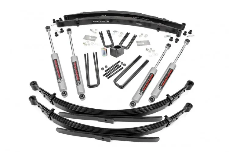 Rough Country 4" Suspension Lift System – Dana 60 Axle, Fits 1970–1974 Dodge W100/W200/W300 1