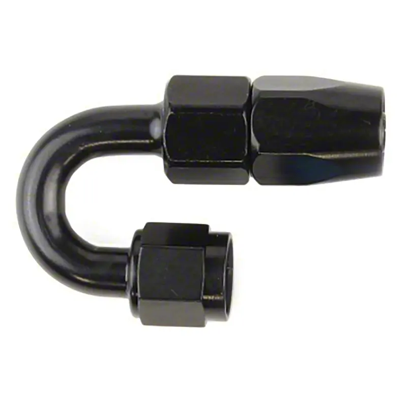 Speedfx -16An Swivel Fitting – 180° Aluminum Hose End, Anodized Black 1