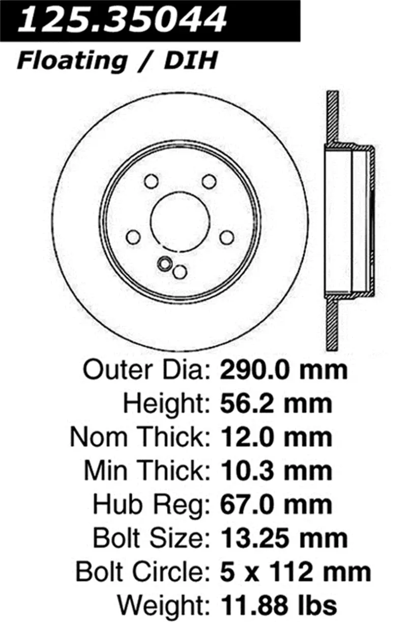Stoptech 125.35044Cry Cryo-Treated High-Carbon Rear Brake Rotor – Premium Performance 1