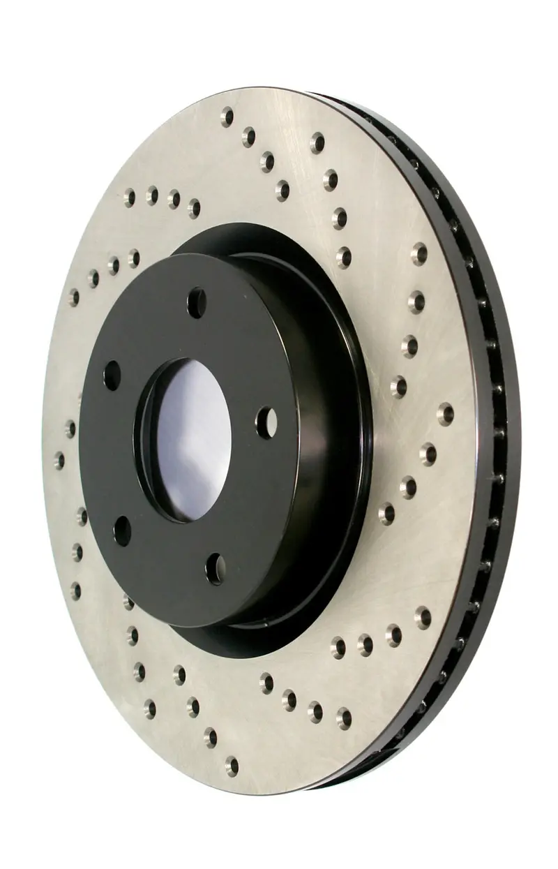 Stoptech 128.34102R Front Right Cross-Drilled Sport Brake Rotor 1