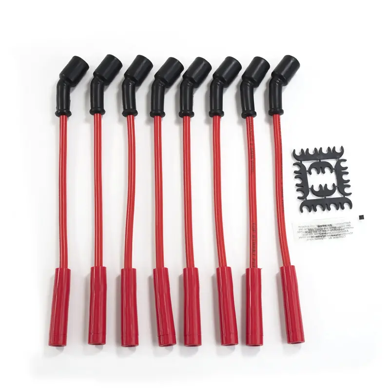 Top Street Performance 81227 8.5Mm Ls Truck Ignition Wire Set – Red, Straight-Boot Design 1